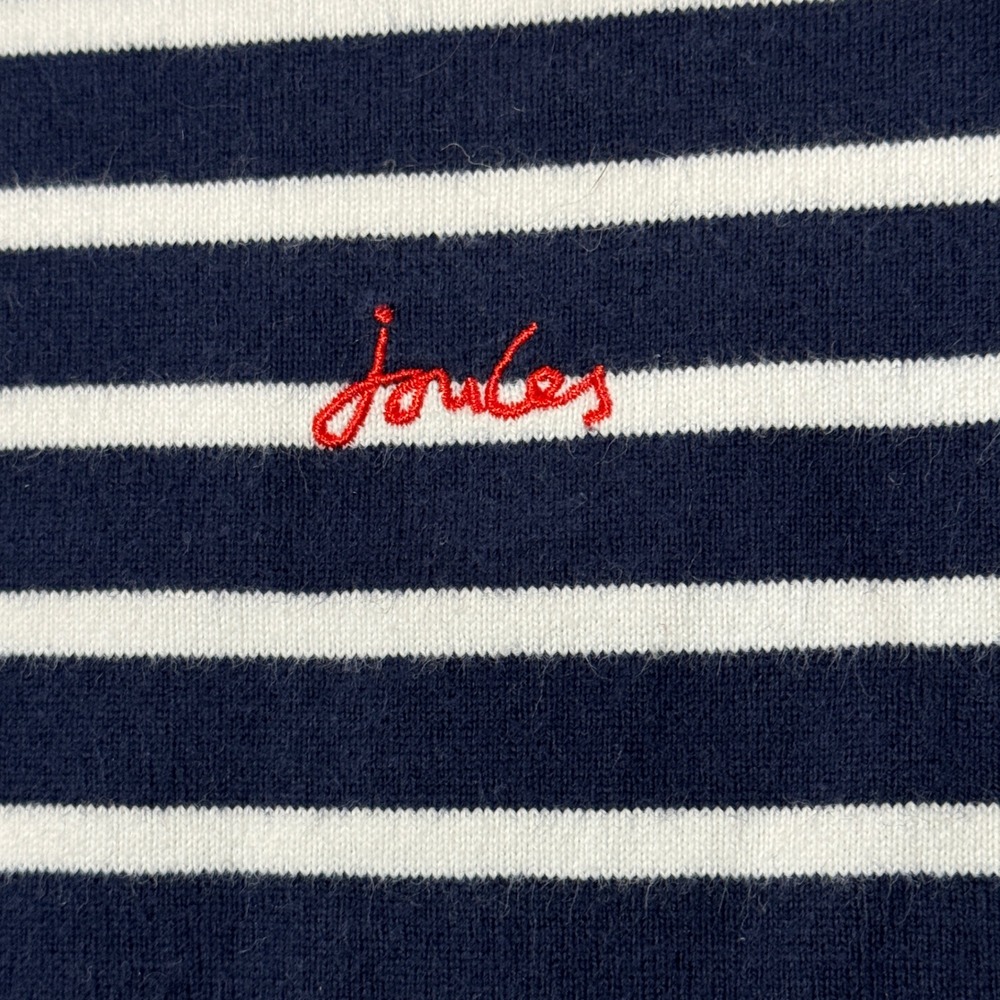 Joules Harbour Notch Neck Breton Striped Blue/White Long Sleeve Shirt US Size 6 - Picture 10 of 16